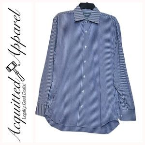 BONOBOS Stretch Slim Fit Blue Check Button Down Shirt